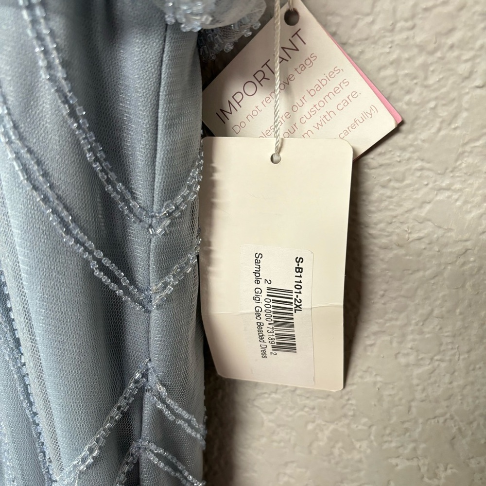 Revelry French Blue Gigi Beaded Dress Size XXL - Picture 5 of 11